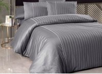 Постельное белье сатин delux First Choice - Dark Modalife Quicksilver (Turkey), евро